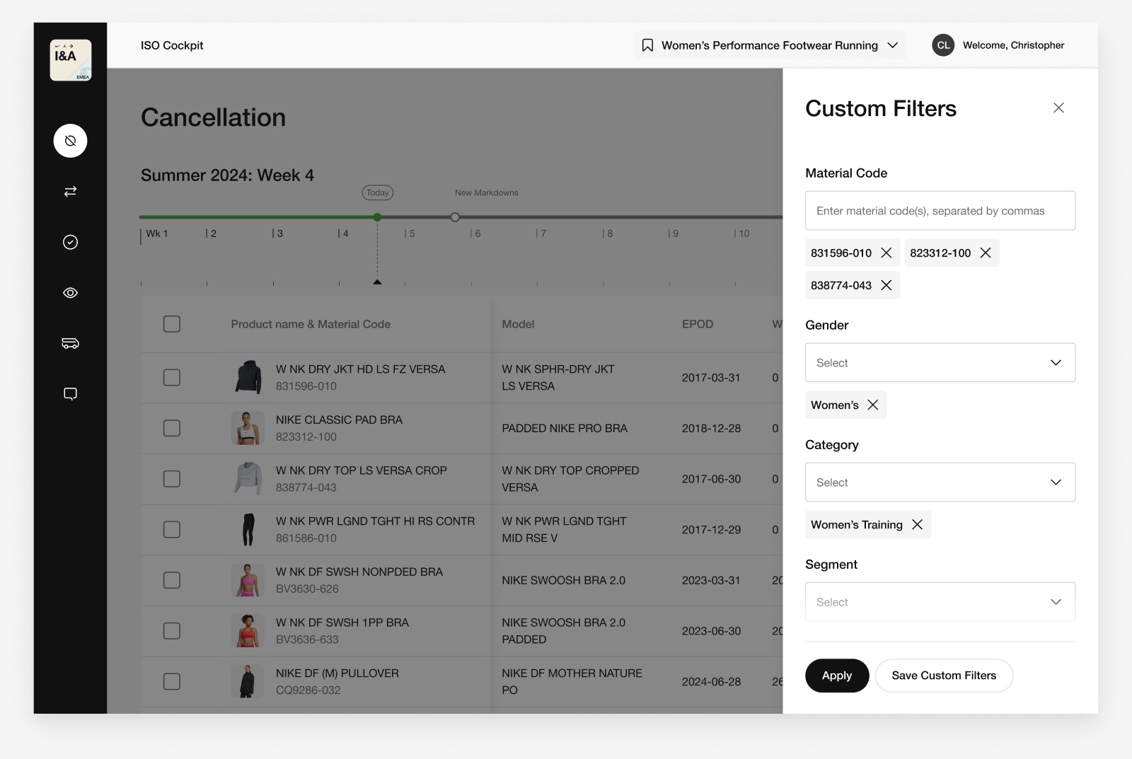 In-Season Optimization Platform