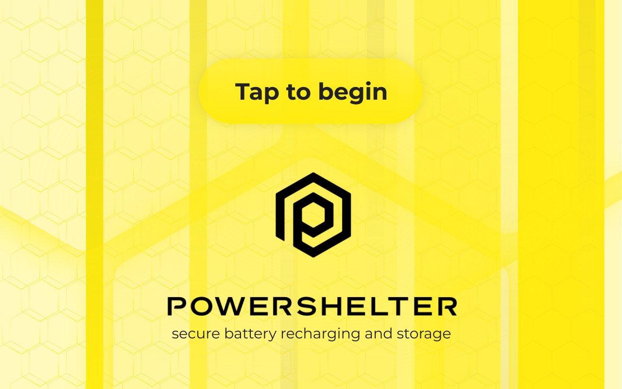 PowerShelter locker screen: Welcome