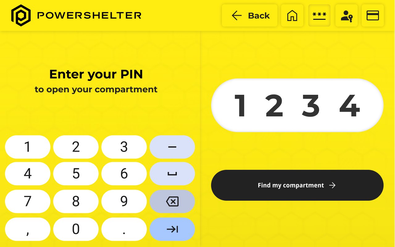 PowerShelter, Outdoor Locker UI